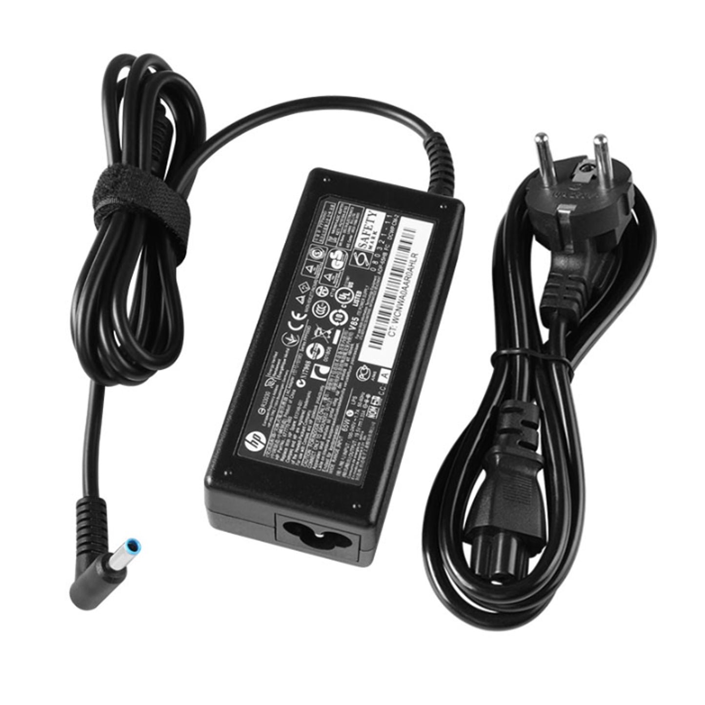 HP 65W Lader 4.5mm - 3.0mm Origineel inclusief netsnoer (Bluepin)