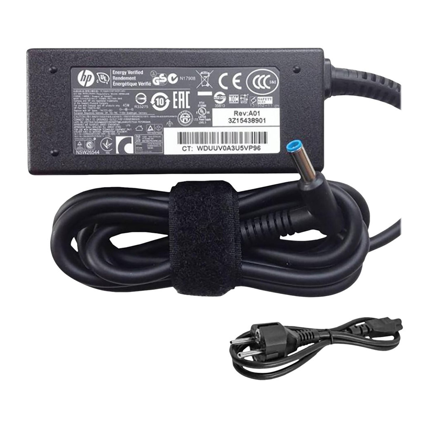 HP 45W Lader 4.5mm - 3.0mm Origineel inclusief netsnoer (Bluepin)
