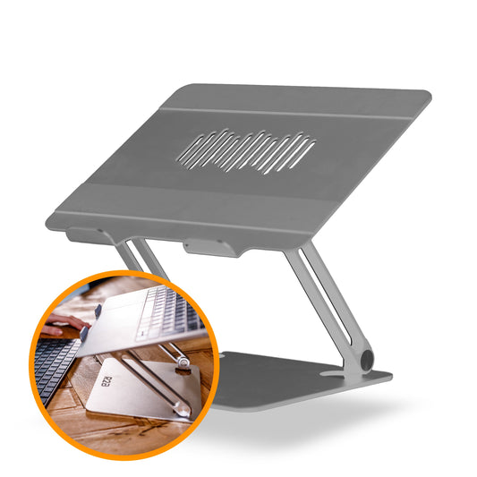R2B Luxe Laptop Standaard Opvouwbaar - Model Den Bosch - 10 t/m 17 inch - Zilver